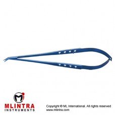 Potts Style Scissors Flat handle,short fine blades 45° angle,20.3cm